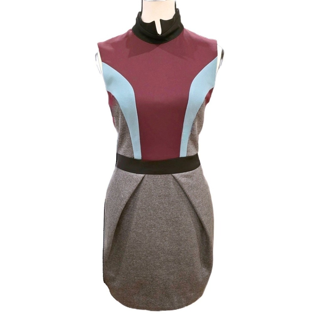 Camilla and Marc Statesroom Dress USA 4 AUS 8 Wool Cashmere Colorblock NWT‎